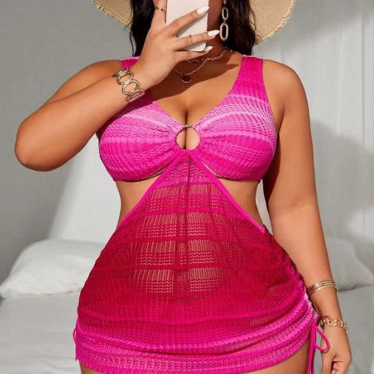 Women's Plus Size Split Two-piece Suit Beach Swimsuit