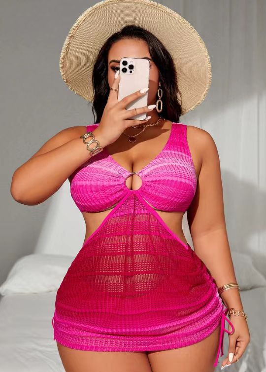 Women's Plus Size Split Two-piece Suit Beach Swimsuit